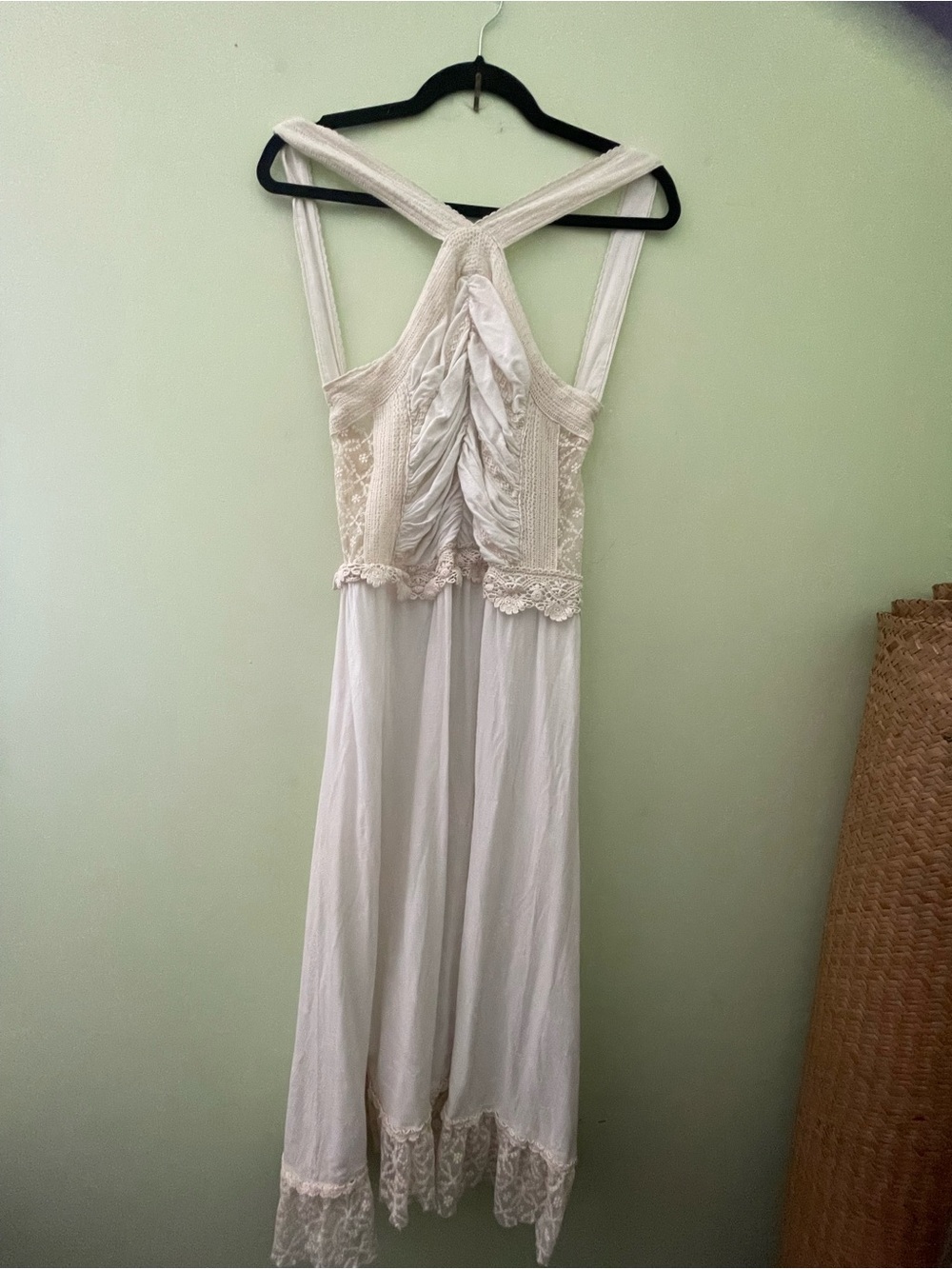 FARM Rio Cream Boho Lace Maxi Dress Size Medium
